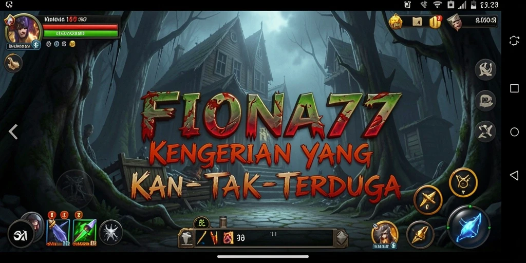 Tampilan gameplay <strong>FIONA77</strong> yang menegangkan dan mencekam saat menjelajahi lokasi angker.