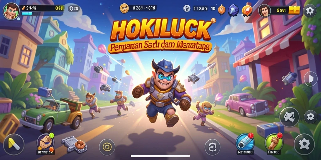 Tampilan gameplay HOKILUCK yang seru dan penuh warna.
