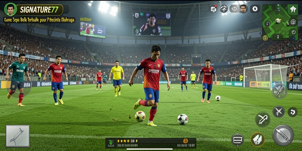 Tampilan menarik gameplay SIGNATURE77 yang penuh aksi sepak bola.
